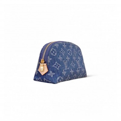 LOUIS VUITTON DENIM POCHETTE COSMÉTIQUE M28050 (19*12*6cm) LOUIS VUITTON DENIM POCHETTE COSMÉTIQUE M28050 (19*12*6cm)