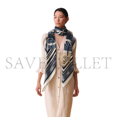 HERMES SCARF MORS A JOUETS BANDANA SHAWL 140 H244354S (135*136cm) HERMES SCARF MORS A JOUETS BANDANA SHAWL 140 H244354S (135*136cm)