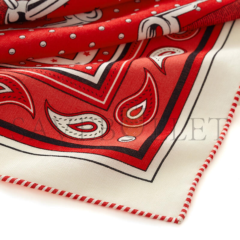HERMES SCARF MORS A JOUETS BANDANA SHAWL 140 H244354S (135*136cm) HERMES SCARF MORS A JOUETS BANDANA SHAWL 140 H244354S (135*136cm)