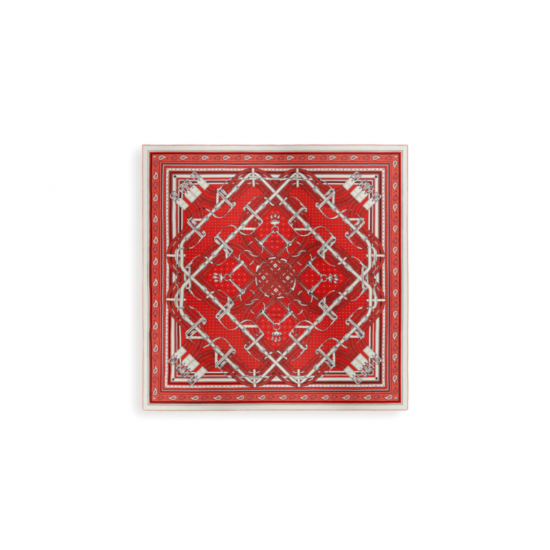 HERMES SCARF MORS A JOUETS BANDANA SHAWL 140 H244354S (135*136cm) HERMES SCARF MORS A JOUETS BANDANA SHAWL 140 H244354S (135*136cm)