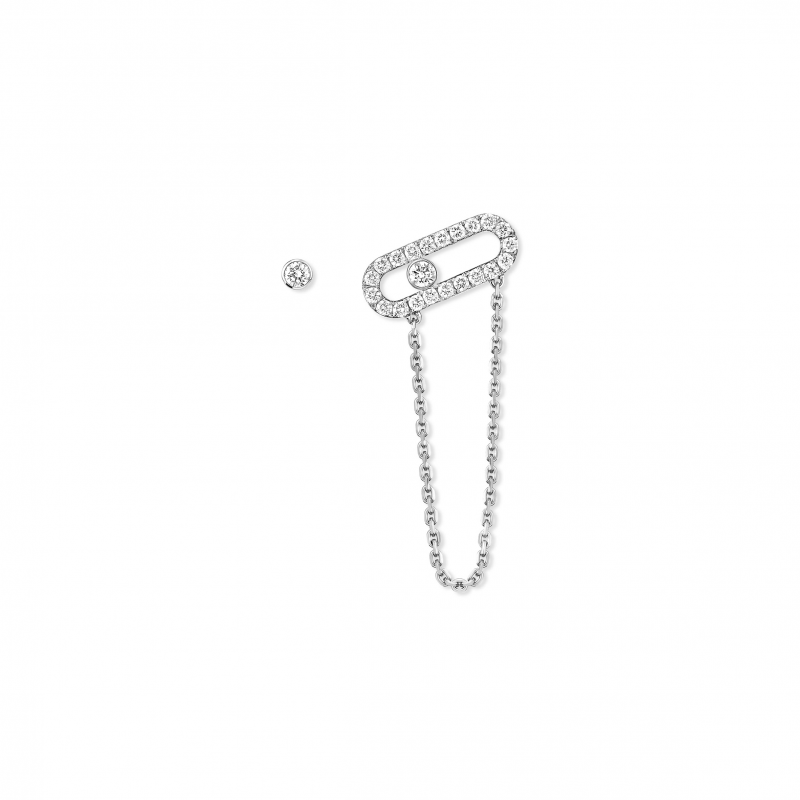 MESSIKA MOVE UNO CHAIN AND STUD EARRINGS 12146 MESSIKA MOVE UNO CHAIN AND STUD EARRINGS 12146