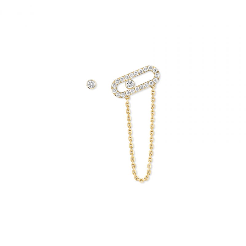 MESSIKA MOVE UNO CHAIN AND STUD EARRINGS 12146 MESSIKA MOVE UNO CHAIN AND STUD EARRINGS 12146