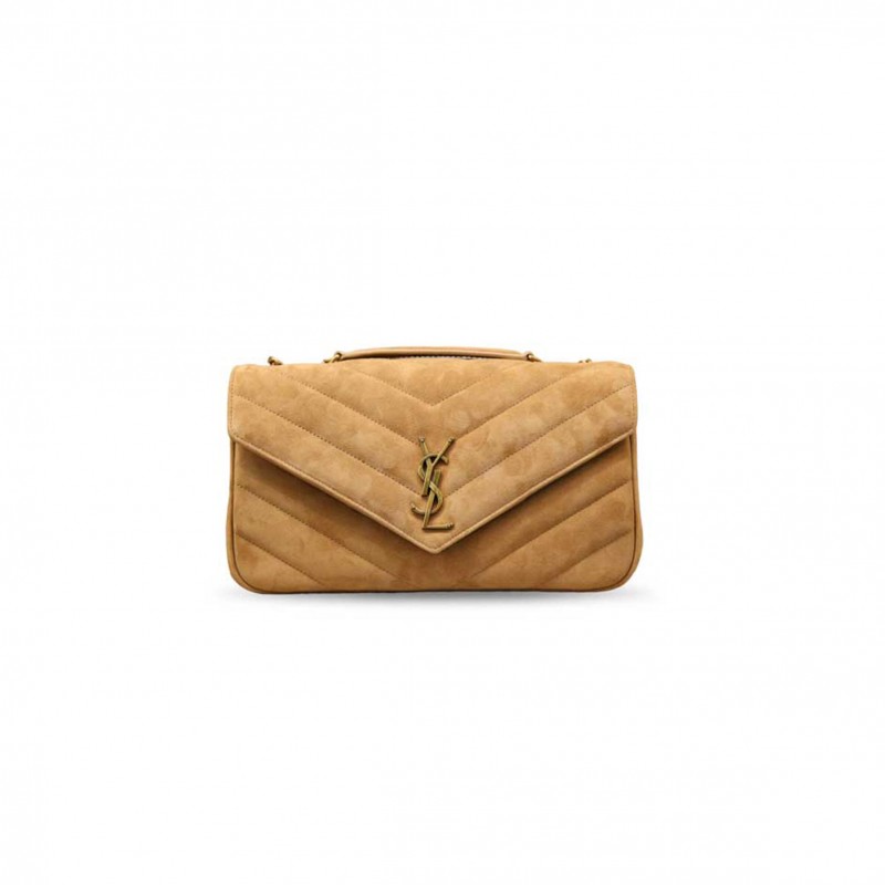 YSL LOULOU MATELASSÉ SUEDE SHOULDER BAG 801439 (29*17*8cm)