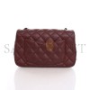 CHANEL MASTER MINI CLASSIC FLAP BAG BURGUNDY LAMBSKIN A01116 (20*13*6cm)