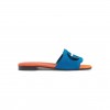 GUCCI GG CUT-OUT VELVET SLIDE 'ORANGE BLUE' 694451