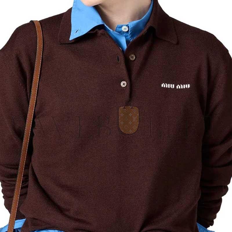 MIU MIU WOOL KNIT POLO SHIRT MML934 MIU MIU WOOL KNIT POLO SHIRT MML934