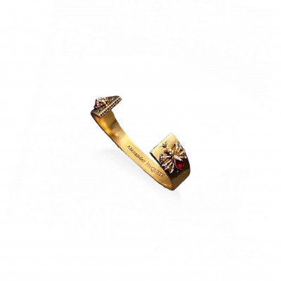 ALEXANDER MCQUEEN GOLD PLATED BRACELET 