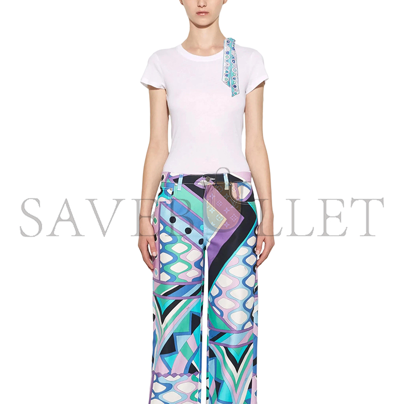 PUCCI IRIDE PRINTED COTTON T-SHIRT 4HTP264H985100