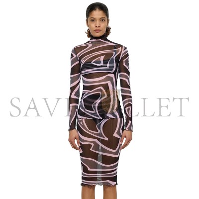 PUCCI LABIRINTO PRINT MIDI SKIRT IN TULLE 5UJV105U749047 PUCCI LABIRINTO PRINT MIDI SKIRT IN TULLE 5UJV105U749047