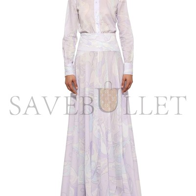 PUCCI ORCHIDEE PRINT LONG COTTON SKIRT 5URW335U734015 PUCCI ORCHIDEE PRINT LONG COTTON SKIRT 5URW335U734015