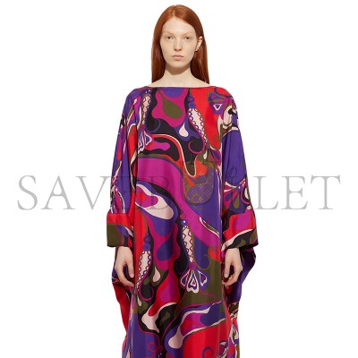 PUCCI ORCHIDEE PRINT LONG SILK KAFTAN 5URL665U731017 PUCCI ORCHIDEE PRINT LONG SILK KAFTAN 5URL665U731017