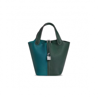 HERMES PICOTIN LOCK 18 CASAQUE PALLADIUM HARDWARE H064427CKAP (18*18*13cm)