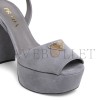 PRADA SUEDE PLATFORM SANDALS 1XP48B