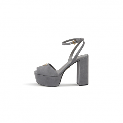 PRADA SUEDE PLATFORM SANDALS 1XP48B