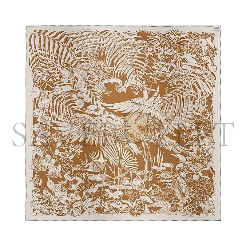 HERMÈS SCARF FLAMINGO PARTY TATTOO DOUBLE FACE SCARF 90 H902898SV03 (88.5*88.5cm) HERMÈS SCARF FLAMINGO PARTY TATTOO DOUBLE FACE SCARF 90 H902898SV03 (88.5*88.5cm)
