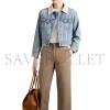 THE ROW JORAS TWILL-TRIMMED DENIM JACKET