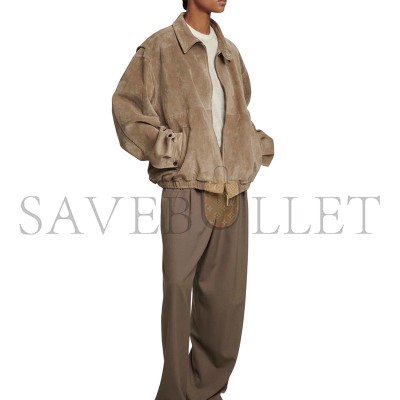 THE ROW RONAN SUEDE BOMBER JACKET THE ROW RONAN SUEDE BOMBER JACKET