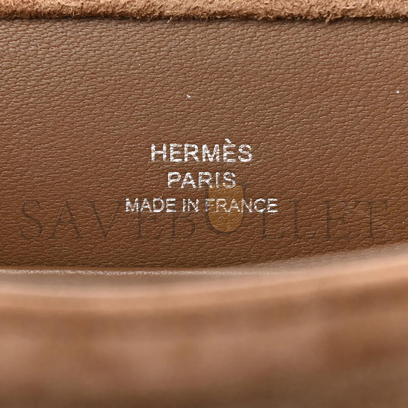 HERMES MASTER CONSTANCE 18 MARRON GLACE VEAU DOBLIS SUEDE PALLADIUM HARDWARE (18*15*4cm)