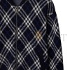 BURBERRY CHECKERED WOOL BLEND FLIGHT JACKET 81106321