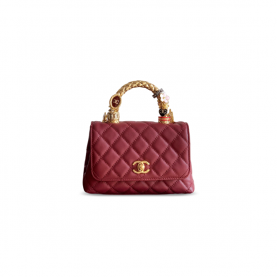 CHANEL 25K MINI TOP HANDLE FLAP BAG AS2215 (19*13*9cm)