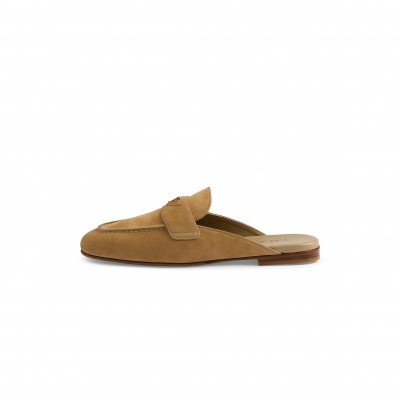 PRADA SUEDE SABOTS MULES 