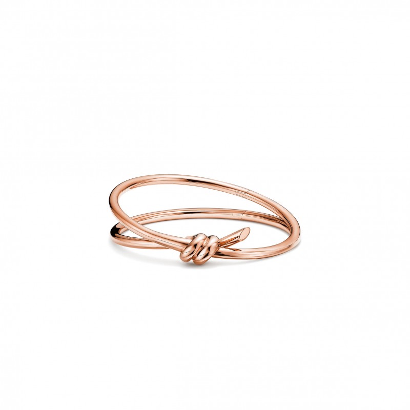 TIFFANY KNOT DOUBLE ROW HINGED BANGLE 68887240 TIFFANY KNOT DOUBLE ROW HINGED BANGLE 68887240