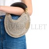 CHLOÉ SUMMER BANANA MINI HOBO BAG IN METALLIC CROCHET CH26SP921R34 (26*15.5*2cm)