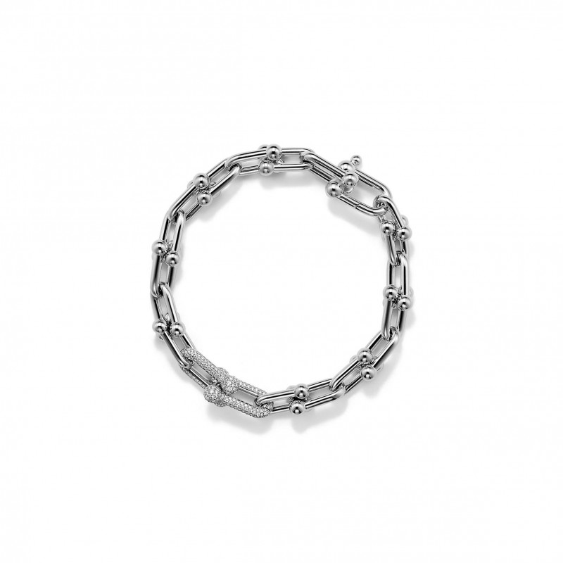 TIFFANY HARDWEAR MEDIUM LINK BRACELET DIAMONDS 71792536