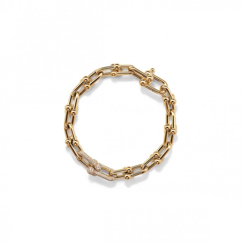 TIFFANY HARDWEAR MEDIUM LINK BRACELET DIAMONDS 71792536