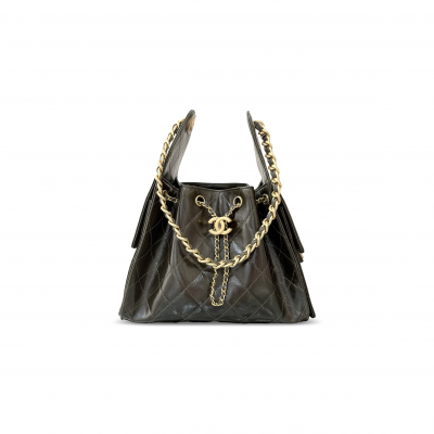 CHANEL 25 SMALL HANDBAG OIL-WAXED CALFSKIN AS5293 (30*26*14cm)