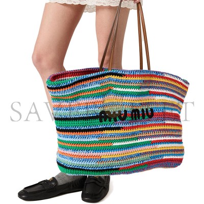 MIU MIU CROCHET TOTE BAG 5BG228 (40*34*16cm) MIU MIU CROCHET TOTE BAG 5BG228 (40*34*16cm)