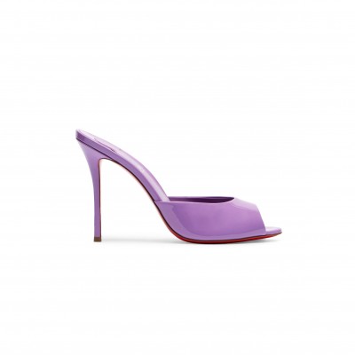 CHRISTIAN LOUBOUTIN ME DOLLY 100 PATENT LEATHER MULES 