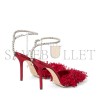 JIMMY CHOO SAEDA 100RUBY RED MESH PUMPS WITH PETAL EMBROIDERY SAEDA100BSR JIMMY CHOO SAEDA 100RUBY RED MESH PUMPS WITH PETAL EMBROIDERY SAEDA100BSR