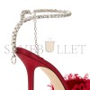 JIMMY CHOO SAEDA 100RUBY RED MESH PUMPS WITH PETAL EMBROIDERY SAEDA100BSR JIMMY CHOO SAEDA 100RUBY RED MESH PUMPS WITH PETAL EMBROIDERY SAEDA100BSR