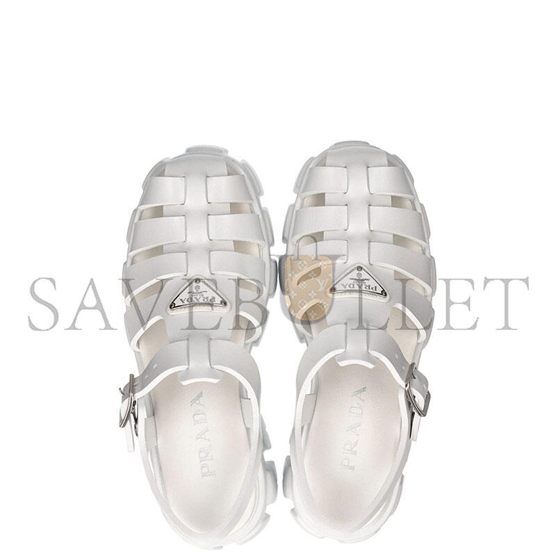 PRADA RUBBER MONOLITH SANDALS 1X853M