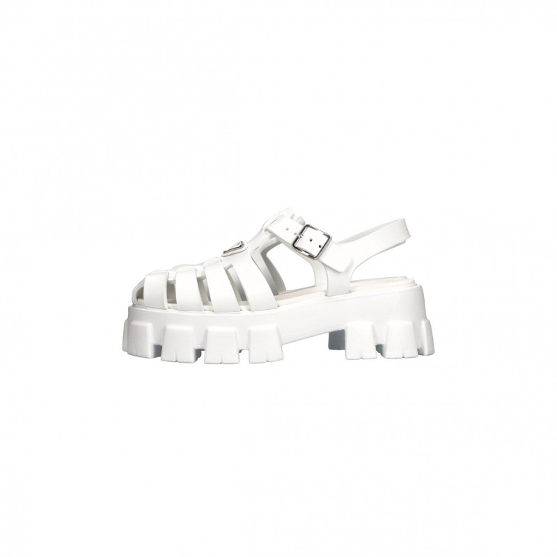 PRADA RUBBER MONOLITH SANDALS 1X853M