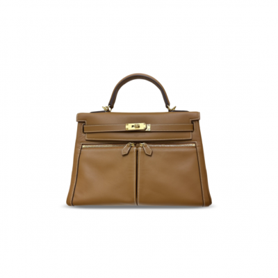 HERMES MASTER KELLY LAKIS 32 GOLD SWIFT GOLD HARDWARE (32*23*12cm)
