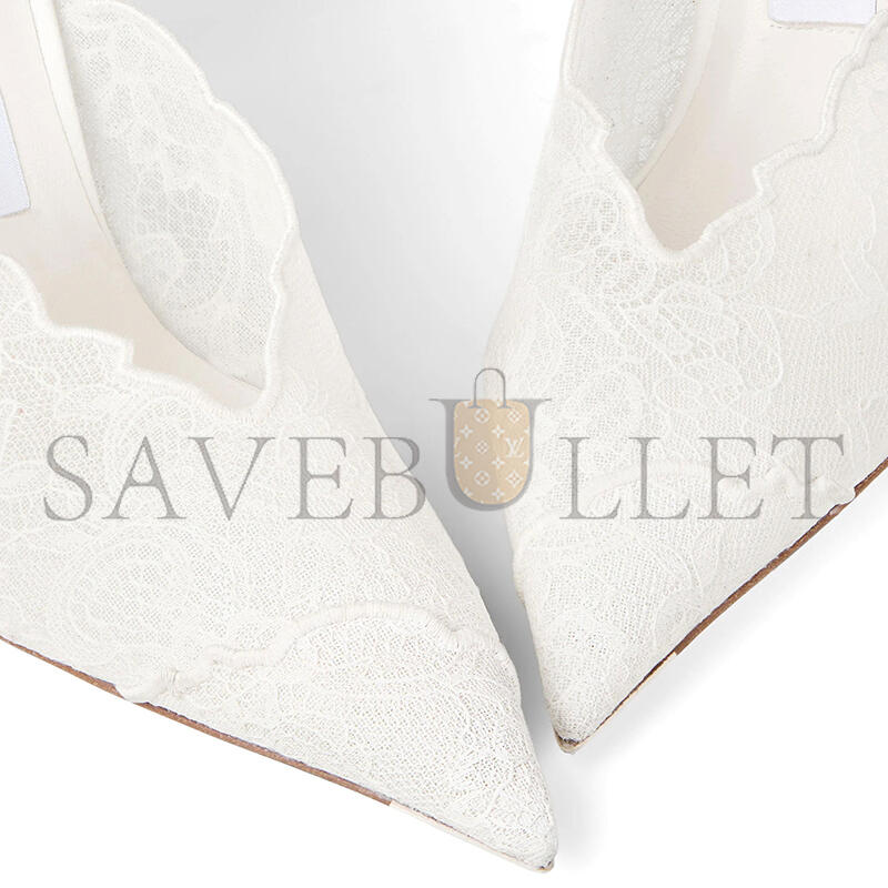 JIMMY CHOO FAIZ 100 IVORY JIMMY CHOO LACE PUMPS FAIZ100HBV JIMMY CHOO FAIZ 100 IVORY JIMMY CHOO LACE PUMPS FAIZ100HBV