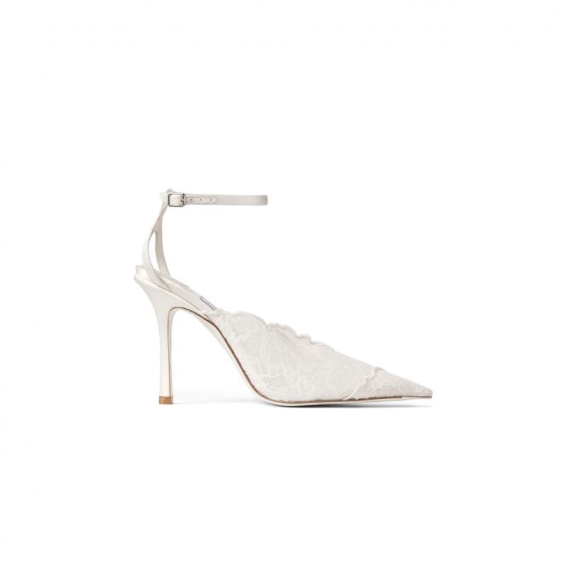 JIMMY CHOO FAIZ 100 IVORY JIMMY CHOO LACE PUMPS FAIZ100HBV JIMMY CHOO FAIZ 100 IVORY JIMMY CHOO LACE PUMPS FAIZ100HBV