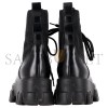 PRADA MONOLITH COMBAT BOOTS IN BLACK LEATHER 