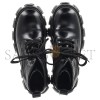 PRADA MONOLITH COMBAT BOOTS IN BLACK LEATHER 