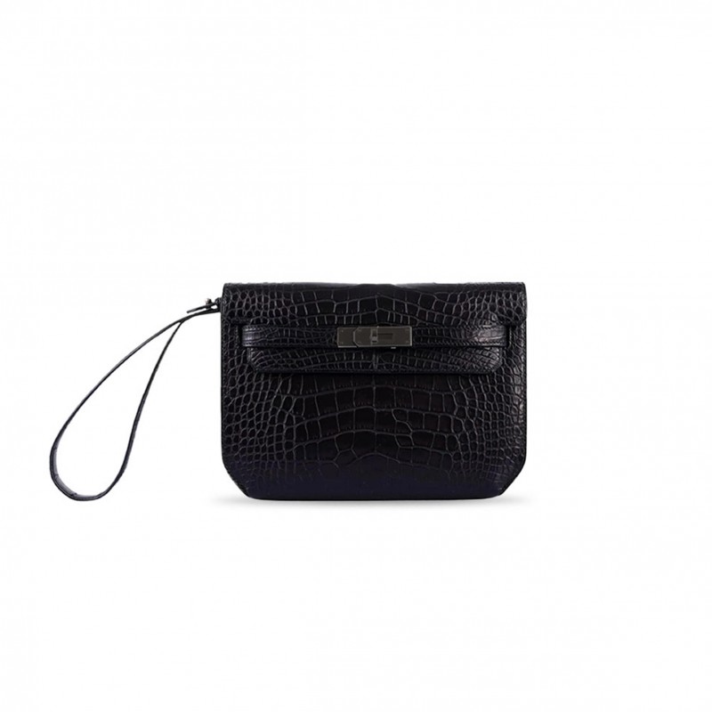HERMÈS MASTER KELLY DEPECHES 25 POUCH MATTE CROCODILE (25*20*4cm) 