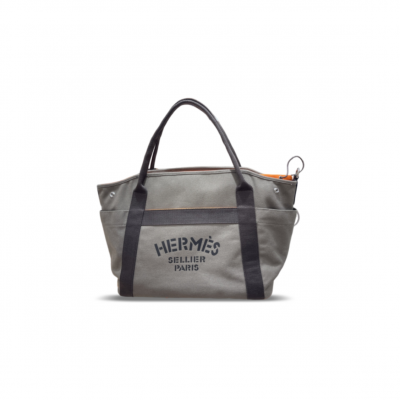 HERMES SAC DE PANSAGE GROOM CANVAS TOTE BAG (39*33*16cm)