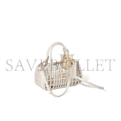MIU MIU LEATHER BASKET 5BA294 (24*12.5*9cm) MIU MIU LEATHER BASKET 5BA294 (24*12.5*9cm)