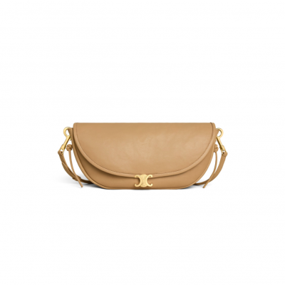 CELINE LITTLE HALFMOON SOFT TRIOMPHE IN SUPPLE SHINY LAMBSKIN L10373778.03DL (25*13*5cm)