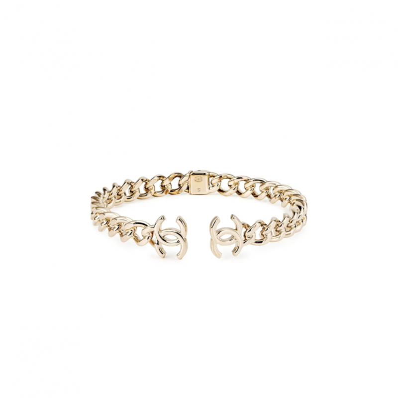 CHANEL CC CHAIN LINK CHOKER NECKLACE AB7803