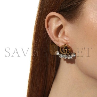 GUCCI CRYSTAL DOUBLE G EARRINGS GUCCI CRYSTAL DOUBLE G EARRINGS