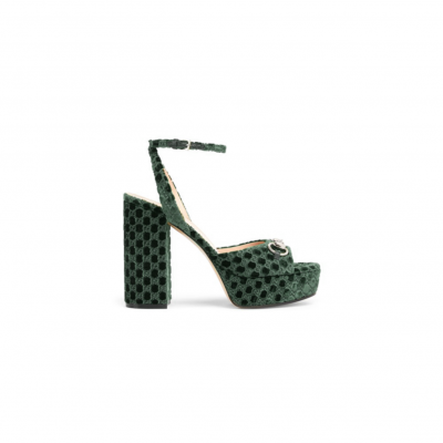GUCCI WOMEN'S PLATFORM SANDAL WITH HORSEBIT 837395 GUCCI WOMEN'S PLATFORM SANDAL WITH HORSEBIT 837395