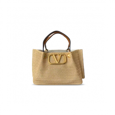 VALENTINO GARAVANI STRAW SUMMER TOTE (25*18*12cm) VALENTINO GARAVANI STRAW SUMMER TOTE (25*18*12cm)