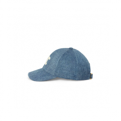 CELINE HAT TRIOMPHE BASEBALL CAP IN DENIM UNION WASH 2AUT6930F.07DU